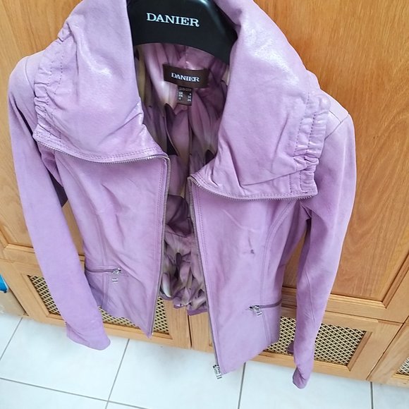 Danier Leather Jacket  Metallic Sheen 3XS  (XXXS) - Picture 10 of 15